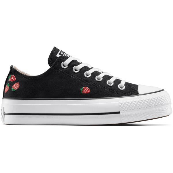Tenisi unisex Converse Chuck Taylor All Star Lift Platform Embroidered Strawberries A14935C, 38, Negru