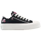 Tenisi unisex Converse Chuck Taylor All Star Lift Platform Embroidered Flowers A13529C, 38, Negru