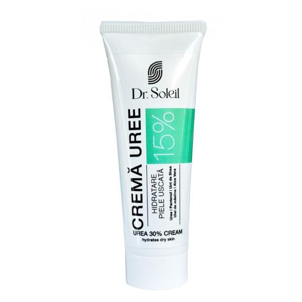 Crema Uree 15% cu Pantenol, Unt de Shea, Ulei de masline si Aloe Vera- Dr. Soleil, 50 ml