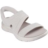 Sandale femei Skechers Go Walk Flex Sandal- 141482-NAT, 35, Alb