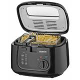 Friteuza cu ulei Michelino 74293, 2.5 litri, 1800 W, termostat cu reglare continua 150-190°, negru