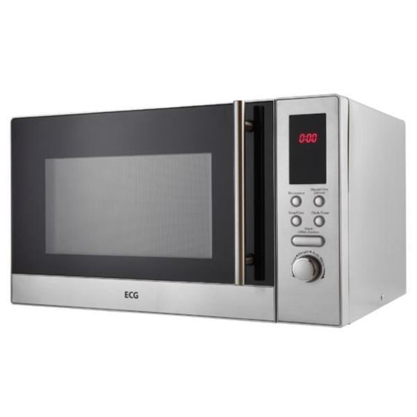 Cuptor cu microunde Ecg Mtd 231 S, 23 litri, 800 W, 5 niveluri de putere, 8 programe automate, otel inoxidabil