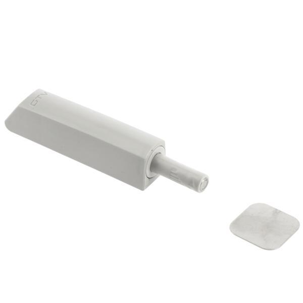 Amortizor bumper incastrat cu adaptor si magnet pentru usa mobilier, gri, L:93 mm