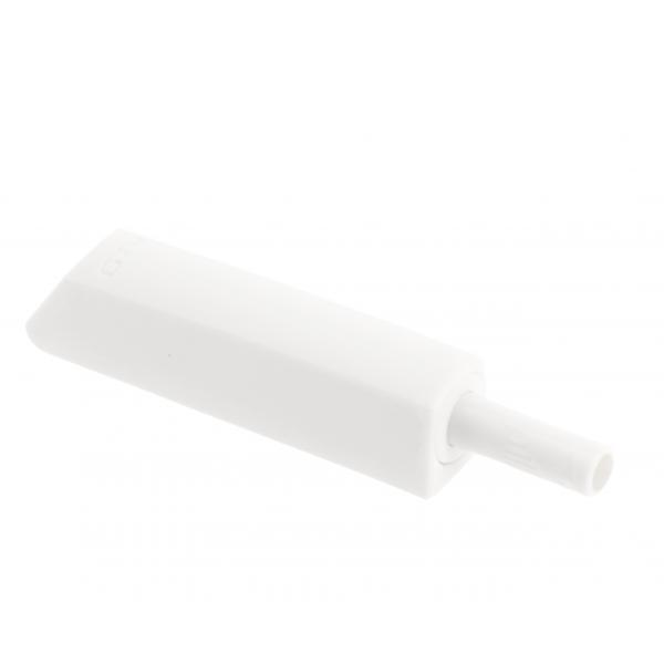 Amortizor bumper incastrat cu adaptor pentru usa mobilier, alb, L:93 mm