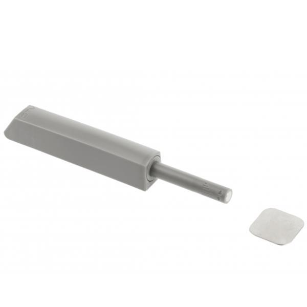 Amortizor bumper incastrat cu adaptor si magnet pentru usa mobilier, antracit, L:119 mm