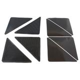 Set 8 tampoane pentru covor, antiderapante, autoadezive, silicon, negru, 15x11x11 cm
