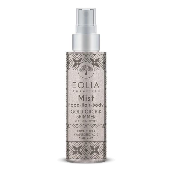 Spray Hidratant Iluminator Fata-Corp-Par - Eolia Cosmetics Gold Orchid Shimmer Mist Platinium Drops Face, Hair & Body, 150 ml