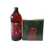 Kit intretinere mobilier lemn masiv, Prep’N Shine-Pure Teak Oil &Hand Pad’s Medium Abrasive verde,  1000 ml, interior, exterior, woodworker