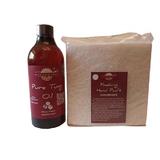 Kit intretinere mobilier lemn masiv, Prep’N Shine-Pure Teak Oil & Hand Pad’s Non Abraziv alb,  500 ml, interior, exterior, woodworker