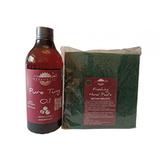 Kit intretinere mobilier lemn masiv, Prep’N Shine-Pure Teak Oil & Hand Pad’s Medium Abrasive verde,  500 ml, interior, exterior, woodworker