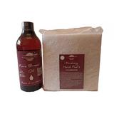 Kit intretinere mobilier lemn masiv, Prep’N Shine-Pure Breed Oil & Hand Pad’s Non Abraziv alb,  500 ml, food-safe, non toxic,woodworker