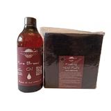 Kit intretinere mobilier lemn masiv, Prep’N Shine-Pure Breed Oil & Hand Pad’s Hard Abrasive negru,  500 ml, food-safe, non toxic, woodworker