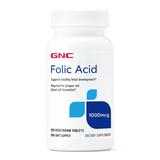 Acid Folic 1000 mcg - GNC Folic Acid, 100 tablete vegetale