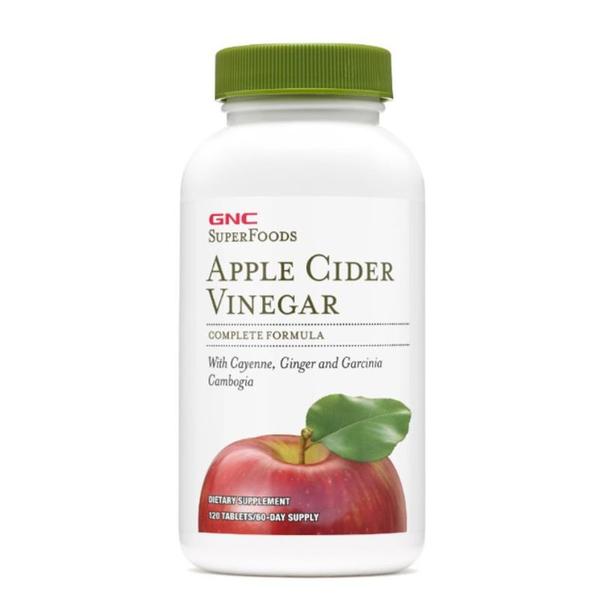 Supliment Alimentar Otet din Cidru de Mere - GNC SuperFoods Apple Cider Vinegar, 120 tablete