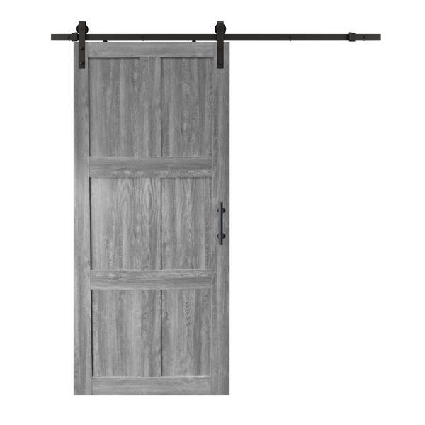 Set usa glisanta tip hambar, exclusiv UnicSpot, gri, 213x96.5x3.5 cm