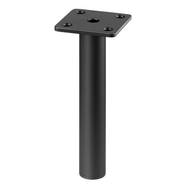 Picior pentru mobilier Ronda Simplu, finisaj negru mat GT, H:150 mm