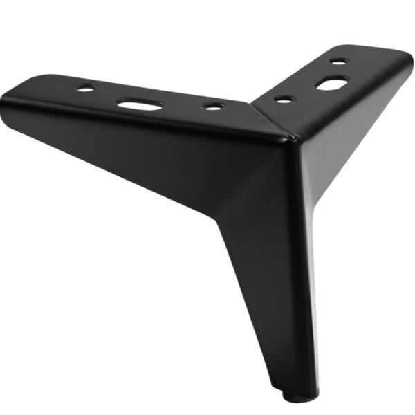 Picior pentru mobilier Star, finisaj negru mat GT, H:105 mm