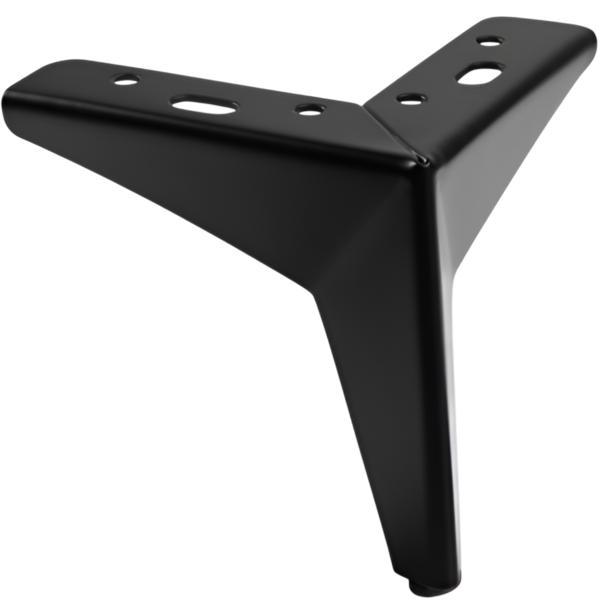 Picior pentru mobilier Star, finisaj negru mat GT, H:125 mm