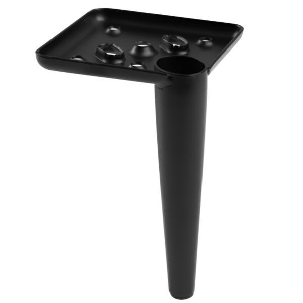 Picior pentru mobilier Square, finisaj negru mat GT, H:150 mm