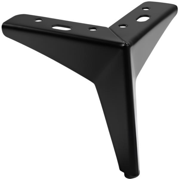 Picior pentru mobilier Star, finisaj negru mat GT, H:135 mm