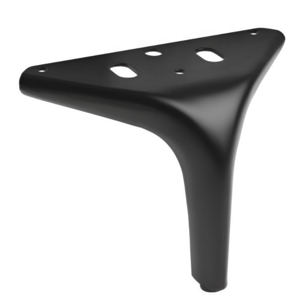 Picior pentru mobilier Stabilis, finisaj negru mat GT, H:120 mm