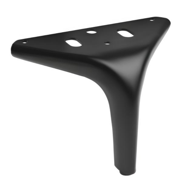 Picior pentru mobilier Stabilis, finisaj negru mat GT, H:150 mm