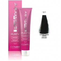 Vopsea fara amoniac - oyster cosmetics perlacolor purity nuanta 5/1 castano chiaro cenere
