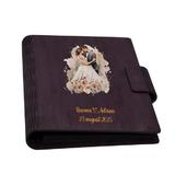 Guestbook de nunta, Album foto din lemn personalizat, Mov, A5, Piksel, pix si lipici stick inclus