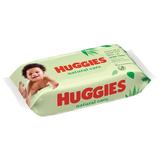 Servetele Umede - Huggies Natural Care Baby Wipes with Aloe Vera, 56 buc