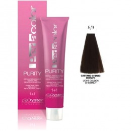 Vopsea fara amoniac - oyster cosmetics perlacolor purity nuanta 5/3 castano chiaro dorato