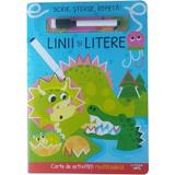 Scrie, sterge, repeta! Linii si litere. Carte de activitati reutilizabila, editura Litera