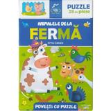 Animalele de la ferma. Povesti cu puzzle - Anna Casalis, editura Litera