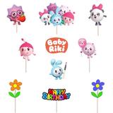 Set accesorii brioșe/ tort, 9 buc, tematica Baby Riky, Photo Paper Glossy
