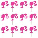 Set accesorii brioșe/ tort, 30 buc, tematica Barbie Tip 3, Photo Paper Glossy