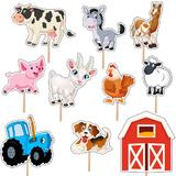 Set accesorii brioșe/ tort, 10 buc, tematica Ferma, Photo Paper Glossy