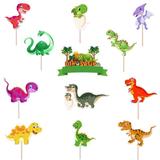 Set accesorii brioșe/ tort, 9 buc, tematica Dinozauri, Photo Paper Glossy