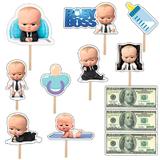 Set accesorii brioșe/ tort, 12 buc, tematica Baby Boss Tip 1, Photo Paper Glossy