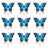 Set accesorii brioșe/ tort, 9 buc, tematica Fluturi Tip 3, Photo Paper Glossy