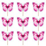 Set accesorii brioșe/ tort, 30 buc, tematica Fluturi Tip 6, Photo Paper Glossy