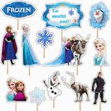 Set accesorii brioșe/ tort, 13 buc, tematica Elsa, Photo Paper Glossy