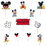 Set accesorii brioșe/ tort, 14 buc, tematica Mickey Mouse Tip 1, Photo Paper Glossy