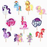 Set accesorii brioșe/ tort, 11 buc, tematica My Little Pony!, Photo Paper Glossy