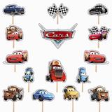 Set accesorii brioșe/ tort, 15 buc, tematica de Cars - Fulger McQueen, Photo Paper Glossy