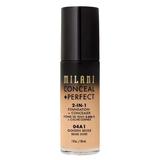 Fond de Ten si Corector - Milani Conceal + Perfect 2-in-1 Foundation + Concealer, nuanta 0401 Golden Beige, 30 ml