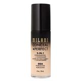Fond de Ten si Corector - Milani Conceal + Perfect 2-in-1 Foundation + Concealer, nuanta 00A Porcelain, 30 ml