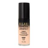 Fond de Ten si Corector - Milani Conceal + Perfect 2-in-1 Foundation + Concealer, nuanta 00BB Nude, 30 ml