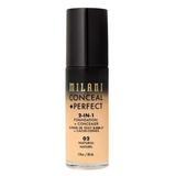 Fond de Ten si Corector - Milani Conceal + Perfect 2-in-1 Foundation + Concealer, nuanta 02 Natural, 30 ml