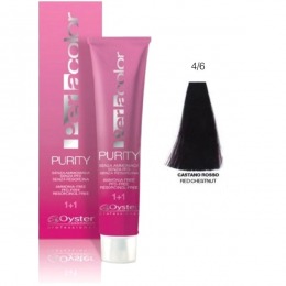 Vopsea fara amoniac - oyster cosmetics perlacolor purity nuanta 4/6 castano rosso