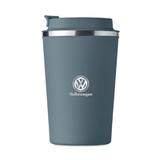 Cana termos otel inoxidabil, Piksel, 350 ml, personalizat cu logo Volkswagen, albastru petrol