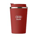 Cana termos otel inoxidabil, Piksel, 350 ml, personalizat cu logo Audi, rosu